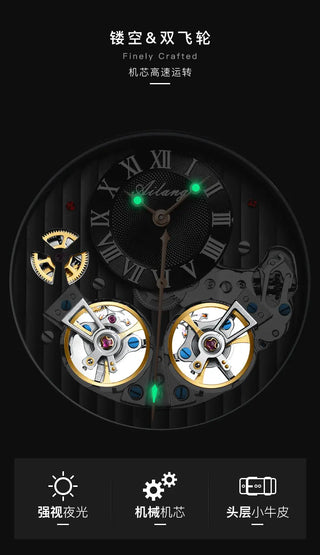AILANG AAA Quality Watch Expensive Double Tourbillon Switzerland Watches Top Luxury Brand Men's Automatic Mechanical Watch Men ALODIA STORE