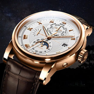 Vintage simple style Automatic Mechanical Switzerland Luxury Brand LOBINNI Watch Men Sapphire Waterproof Men's Clock Male Watch ALODIA STORE
