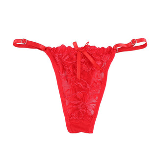 Women Thongs and G Strings Mini Thong Underwear Lace Panties Transparent Lingerie Briefs Women Sexy Adjustable Mujer ALODIA STORE