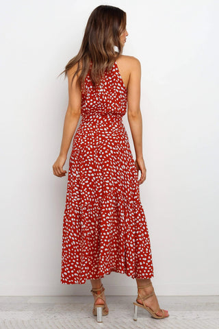 Summer Long Dress Polka Dot Casual Dresses Black Sexy Halter Strapless New 2023 ALODIA STORE