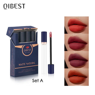 QIBEST Matte Liquid Lipstick Makeup Set Lip Makeup Set Long Lasting Lip Gloss Waterproof Lip Tint Matte Lipgloss Cosmetic Kit - Alodia Store