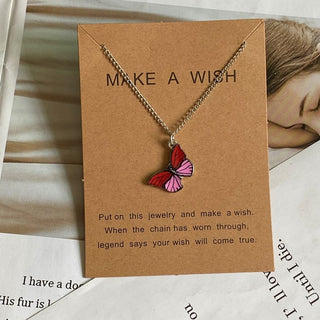 Fashion Women Necklace Korea Style New Butterfly Pendant Necklace Gift For Girl  Cute Lovely Neck Jewelry Wholesale Dropshipping ALODIA STORE