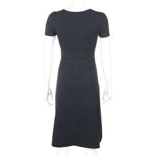 Summer Dress Women Square Collar Ruched Korean ALODIA STORE