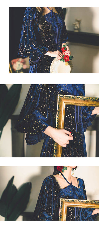 Dress Female Casual Long Sleeve Flroal Midi Dress ALODIA STORE