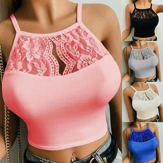 Women Lace Sexy Vest Strap Fashion Camisole Sleeveless T-Shirt Underwear Tank Tops Lady Korean Casual Women Summer Tank Croptop ALODIA STORE
