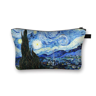 Starry Night / Kiss / Waterlily Painting Cosmetic Bag Van Gogh / Gustav Klimt / Monet Women ALODIA STORE