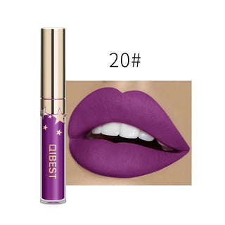 QIBEST Liquid Lipstick Waterproof Lipgloss 24 Color Lipgloss Lipstick Lips Makeup Cosmetic Long Lasting Lip Tint Lip Gloss Matte ALODIA STORE