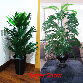 90cm Tropical Palm Tree Large Artificial Plants Fake Monstera Silk Palm Leafs Big Coconut Tree Without Pot For Home Garden Decor ALODIA STORE
