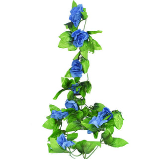 Wisteria Artificial Flower Vine Ivy Leaf Garland Silk Rose Flowers Rattan String Vine Wedding Arch Flower Home Garden Decoration ALODIA STORE