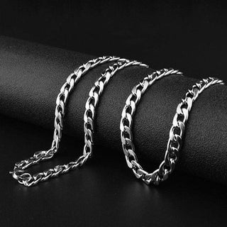 Stainless Steel Chain Necklace Long Hip Hop for Women Men on The Neck Fashion Jewelry Gift Accessories Silver Color Choker ALODIA STORE