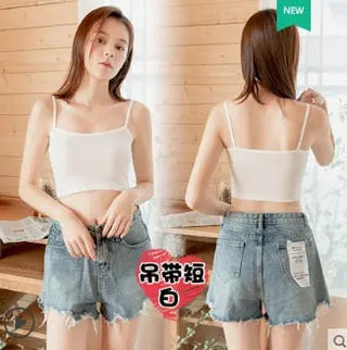 black crop top women summer sexy backless sleeveless spaghetti strap top women club party cami basic  top femme croptop tank top ALODIA STORE