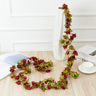 250CM Rose Artificial Flowers Christmas Garland for Wedding Home Room Decoration Spring Autumn Garden Arch DIY Fake Plant Vine ALODIA STORE