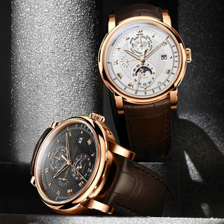 Vintage simple style Automatic Mechanical Switzerland Luxury Brand LOBINNI Watch Men Sapphire Waterproof Men's Clock Male Watch ALODIA STORE