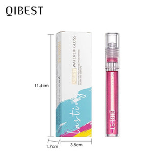 QIBEST Transparent Lip Gloss Plumping Lip Plumper Shimmer Glossy Moisturizing Lip Tint Nourise Mirror Lipgloss Base Natural ALODIA STORE