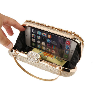 Diamond Evening Metal Clutch bag ALODIA STORE