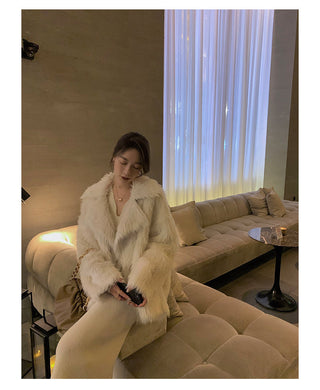 Elegant Long White Knitting Dress Women Winter V-Neck Long ALODIA STORE