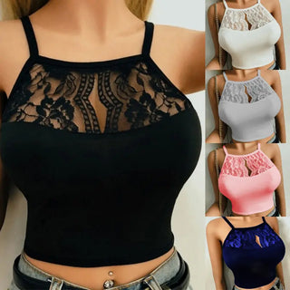 Women Lace Sexy Vest Strap Fashion Camisole Sleeveless T-Shirt Underwear Tank Tops Lady Korean Casual Women Summer Tank Croptop ALODIA STORE