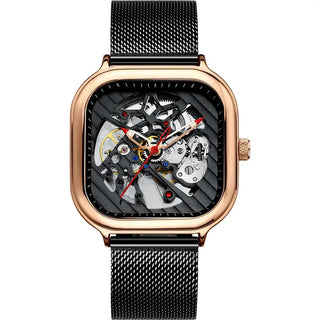 AILANG Men's Watch Top Brand Luxury Watch Men's Mechanical Silicone Strap Waterproof Watch Men's Hollow Reloj Hombre 2020 New ALODIA STORE