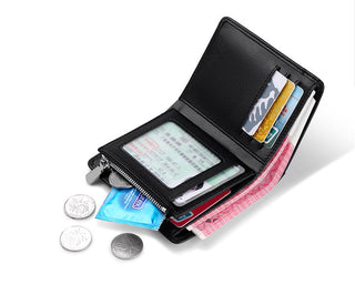 WILLIAMPOLO Coin Purses Genuine Leather Men Wallet With Card Holder Short Purse Zipper Wallets Casual Standard Wallets PL293 ALODIA STORE