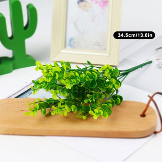 Artificial Flowers Plants Long Stem Plastic Persian Eucalyptus Leaf Fish Herb Home Office Table Centerpieces Garden Decoration ALODIA STORE