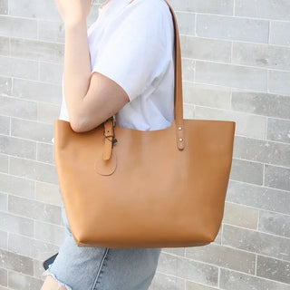 Women's bag 2021 new big bag fashion classic first layer cowhide one-shoulder commuter handbag ALODIA STORE
