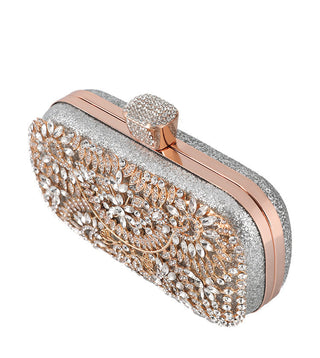 Diamond Evening Metal Clutch bag ALODIA STORE