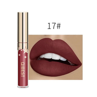 QIBEST Liquid Lipstick Waterproof Lipgloss 24 Color Lipgloss Lipstick Lips Makeup Cosmetic Long Lasting Lip Tint Lip Gloss Matte ALODIA STORE