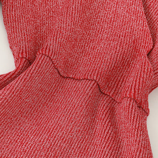 YuooMuoo Ins Fashion Shining V Neck Knitted Dress Women ALODIA STORE