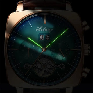 AILANG new watch men's automatic mechanical watch waterproof tourbillon black technology luminous fashion men's watch ALODIA STORE