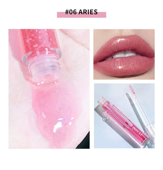 QIBEST Transparent Lip Gloss Plumping Lip Plumper Shimmer Glossy Moisturizing Lip Tint Nourise Mirror Lipgloss Base Natural ALODIA STORE