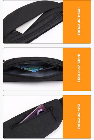 TINYAT Men Waist Bag Pack Purse Casual Large Phone Belt Bag Pouch Women's Canvas Travel Phone Bag Fanny Banana Bag Hip 4 Pockets ALODIA STORE