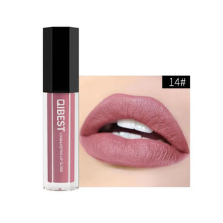 QIBEST Liquid Lipstick Lips Matte Lipgloss Pigment Waterproof - Alodia Store