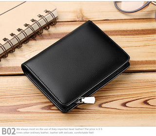 WILLIAMPOLO Coin Purses Genuine Leather Men Wallet With Card Holder Short Purse Zipper Wallets Casual Standard Wallets PL293 ALODIA STORE
