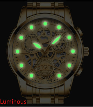 Watch Men Skeleton Automatic quartz Watch Gold Skeleton Vintage Man Watchwrist watches for men ALODIA STORE