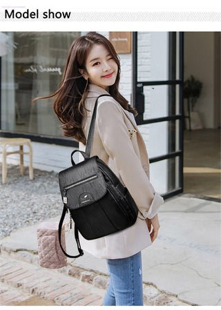Women Leather Backpacks ALODIA STORE