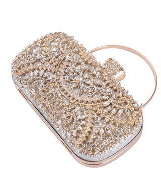 Diamond Evening Metal Clutch bag ALODIA STORE