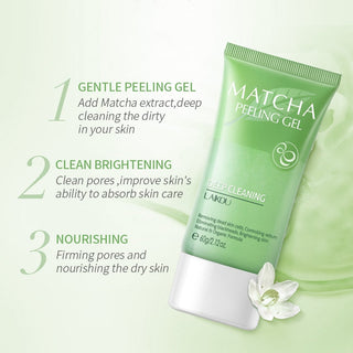 60g Matcha Essence Exfoliator Gel Facial Scrub Face Peeling Smooth Leg Arm Knee Repair Body Scrub Face Cream Whitening Skin Care ALODIA STORE
