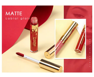 QIBEST Liquid Lipstick Waterproof Lipgloss 24 Color Lipgloss Lipstick Lips Makeup Cosmetic Long Lasting Lip Tint Lip Gloss Matte ALODIA STORE