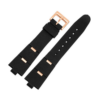 Silicone Watch Barcelet Watch Accessories Band for BVLGARI DP42C14SVDGMT Convex 8mm Rubber Strap Men and Women 2 Types ALODIA STORE