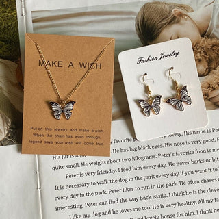 Fashion Women Necklace Korea Style New Butterfly Pendant Necklace Gift For Girl  Cute Lovely Neck Jewelry Wholesale Dropshipping ALODIA STORE