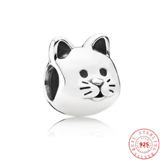 100% 925 Sterling Silver Boy Girls Feather Cat Dog Family Tree Beads Fit Original Pandora Charms Bracelet Women DIY Fine Jewelry ALODIA STORE