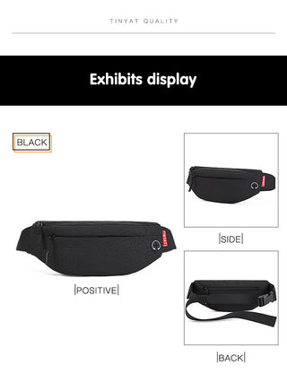 TINYAT Men Waist Bag Pack Purse Casual Large Phone Belt Bag Pouch Women's Canvas Travel Phone Bag Fanny Banana Bag Hip 4 Pockets ALODIA STORE