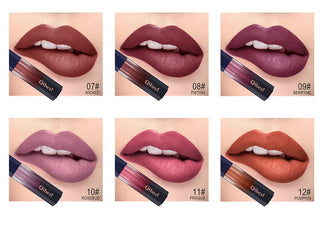QIBEST Matte Lip Gloss Lips Makeup Moisturizer Lipstick Long Lasting Liquid Lipstick Lip Tint Cosmetics Lipgloss Lightweight ALODIA STORE