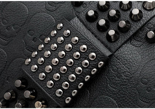 DAEYOTEN Skull Rivets Shoulder Bag Female Black ALODIA STORE