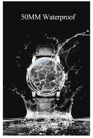 Vintage simple style Automatic Mechanical Switzerland Luxury Brand LOBINNI Watch Men Sapphire Waterproof Men's Clock Male Watch ALODIA STORE