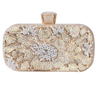 Diamond Evening Metal Clutch bag ALODIA STORE