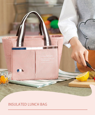 Women's Thermal Lunch Bag Drink Food Fresh Keeping Organizer Insulated Lunch Box Waterproof Picnic Portable Tote Accessories ALODIA STORE