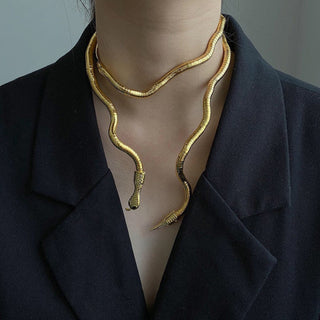 Bilandi Trendy Jewelry Snake Necklace Hot Selling Personality Design Soft Metal Necklace For Women Gift ALODIA STORE