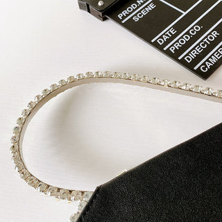 Luxury Colored Diamond Half Moon Women Purses and Handbags Evening Bag Serpentine Designer Party Clutch Bag Chic Wedding Bag ALODIA STORE