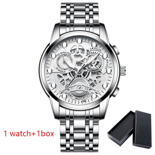Watch Men Skeleton Automatic quartz Watch Gold Skeleton Vintage Man Watchwrist watches for men ALODIA STORE